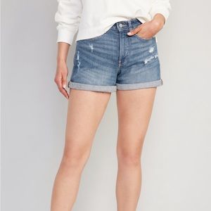 NWT Old Navy OG straight high rise denim shorts size 6